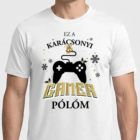 Férfi Imperial póló - Karácsonyi gamer póló