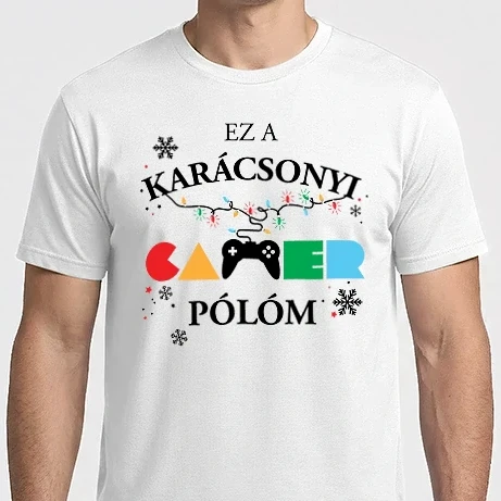 Férfi Imperial póló - Karácsonyi gamer póló