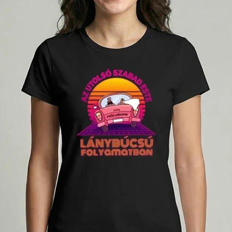 Női Imperial póló - Retrowave lánybúcsú folyamatban