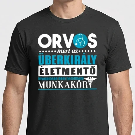 Férfi Imperial póló - Orvos, überkirály életmentő