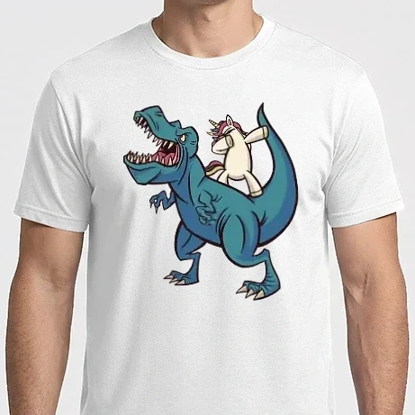 Férfi Imperial póló - T-rex és unikornis