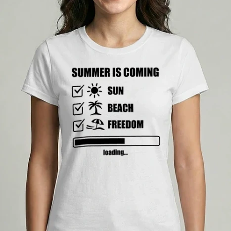 Női Imperial póló - SUMMER IS COMING (fekete)