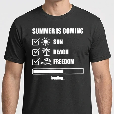 Férfi Imperial póló - SUMMER IS COMING (fehér)