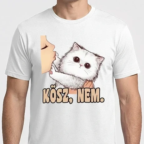 Férfi Imperial póló - Kösz nem fehér cica