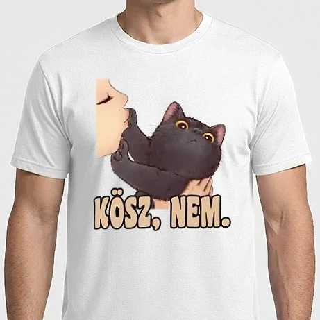 Férfi Imperial póló - Kösz nem fekete cica
