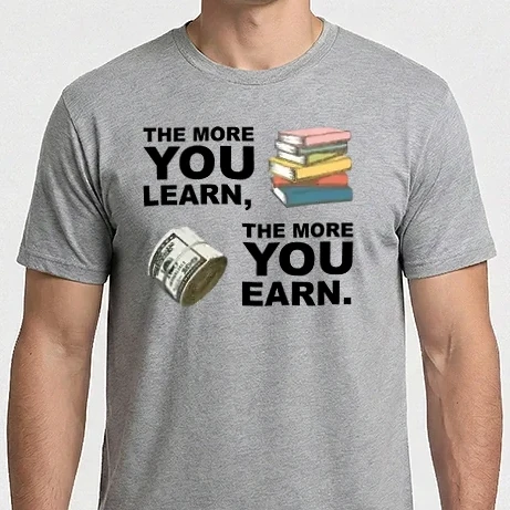 Férfi Imperial póló - The more you learn the more you earn