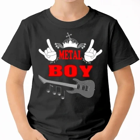 Uniszex gyerek Póló - Király Metal Boy