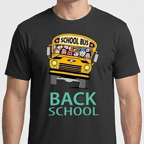 Férfi Imperial póló - Back to school bus