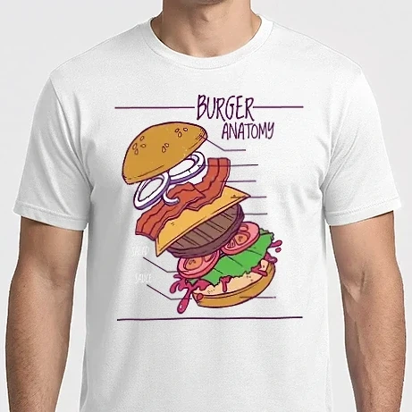Férfi Imperial póló - Burger anatómia
