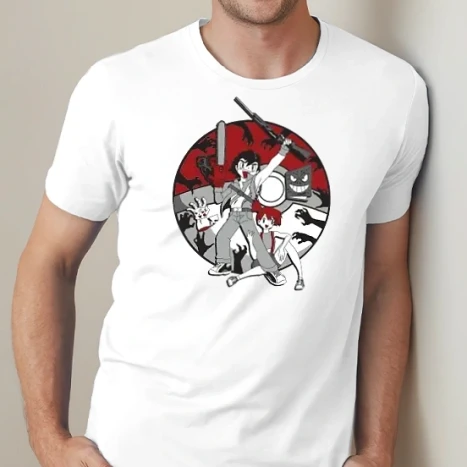 Férfi prémium fit kerek nyakú póló - pokemon_survive_maki