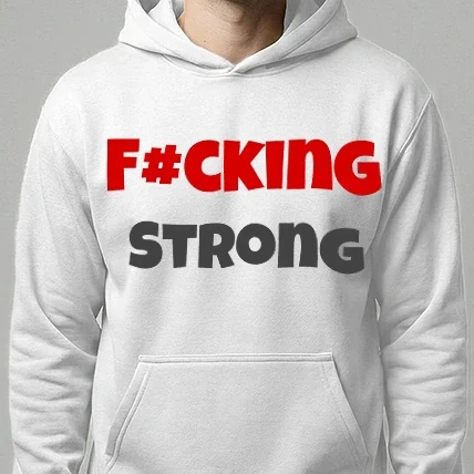 Férfi kapucnis pulóver - Gym Clothers Strong