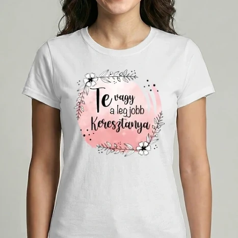 Női Imperial póló - Te vagy a legjobb Keresztanya