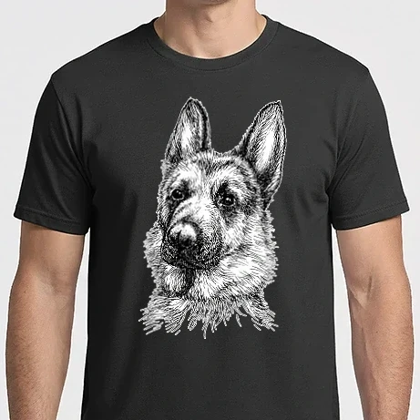 Férfi Imperial póló - German Shepherd Face - 2