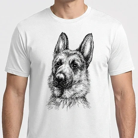 Férfi Imperial póló - German Shepherd Face