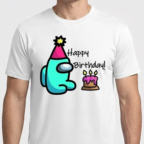 Férfi Imperial póló - Happy Birthday - Among us