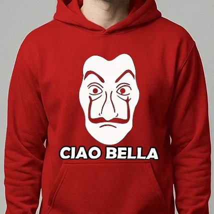 Férfi kapucnis pulóver - La Casa De Papel