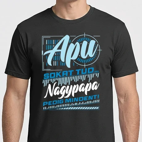Férfi Imperial póló - Apu sokat tud nagypapa pedig mindent
