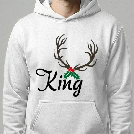 Férfi kapucnis pulóver - Xmas king