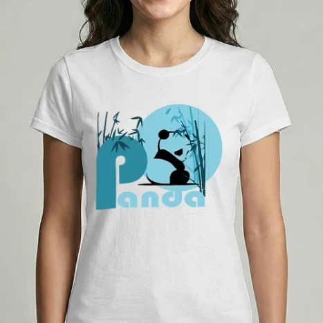 Női Imperial póló - panda kék