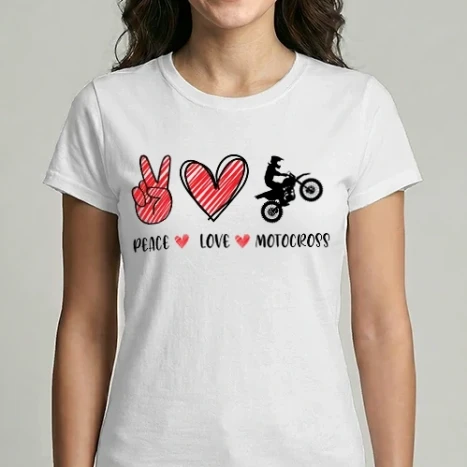Női Imperial póló - Peace Love Motocross