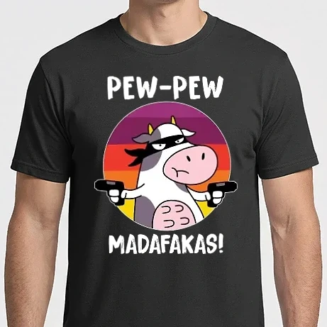 Férfi Imperial póló - Pew Pew Madafakas Tehén