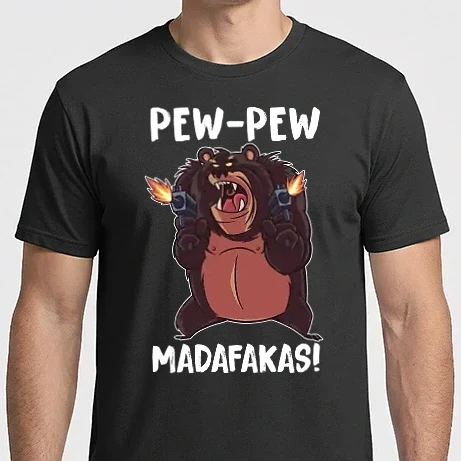 Férfi Imperial póló - Pew Pew Madafakas Medve