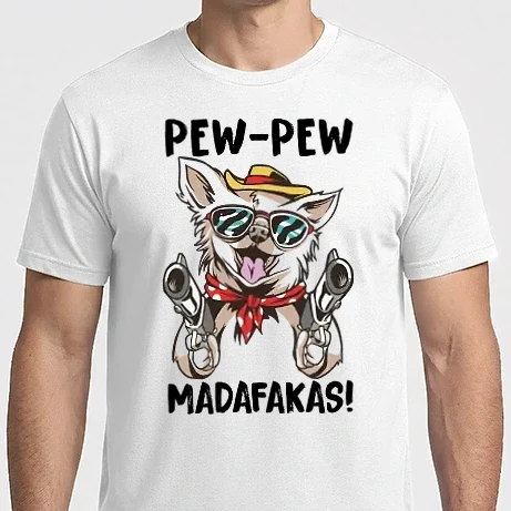 Férfi Imperial póló - Pew Pew Madafakas Csivava white
