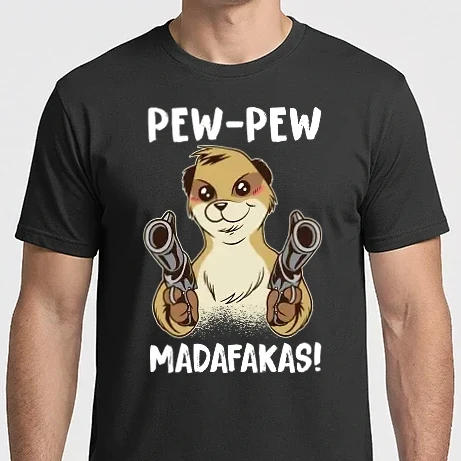 Férfi Imperial póló - Pew Pew Madafakas Szurikáta