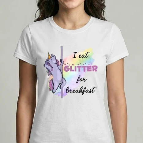 Női Imperial póló - I eat glitter for breakfast