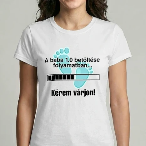 Női Imperial póló - Kismama póló babab betöltése kisfiú