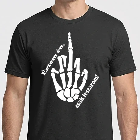 Férfi Imperial póló - A csont kéz bemutat. - Értem én, csak leszarom!