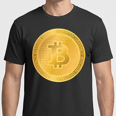 Férfi Imperial póló - Arany bitcoin