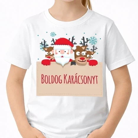 Uniszex gyerek Póló - Boldog karácsonyt