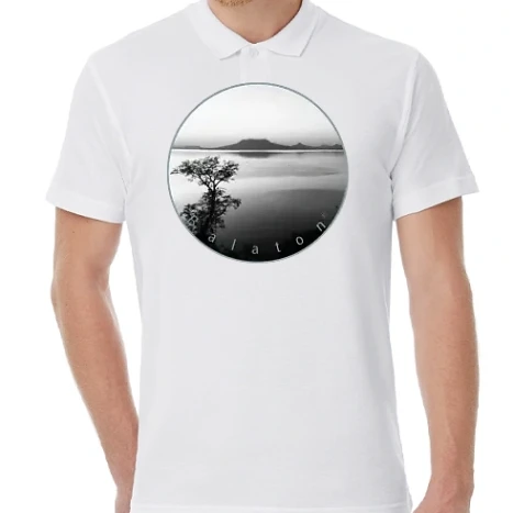 Férfi galléros Póló - Balaton Hokusai 