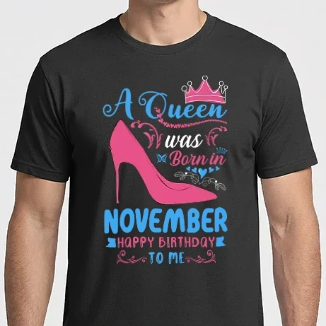 Férfi Imperial póló - A queen was born in November happy birthday to me-01