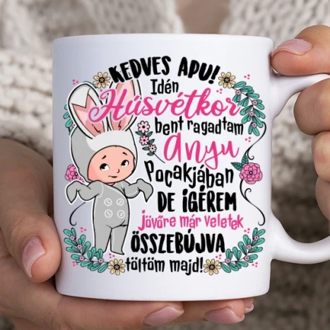 Fehér bögre - Húsvéti pocaklakó