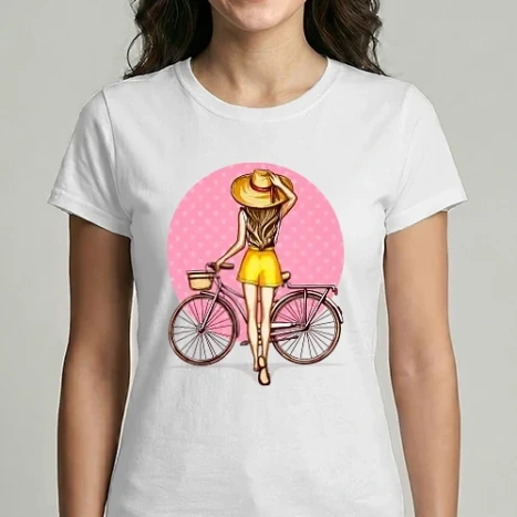 Női Imperial póló - Lady on bike
