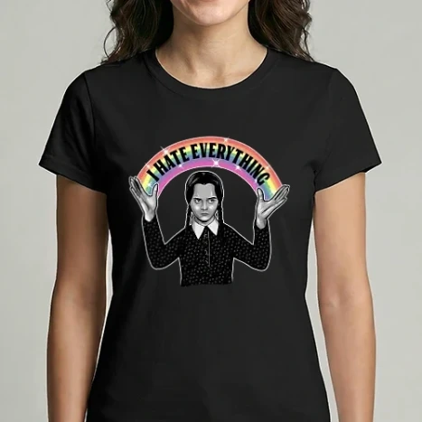 Női Imperial póló - I hate everything - Wednesday Addams