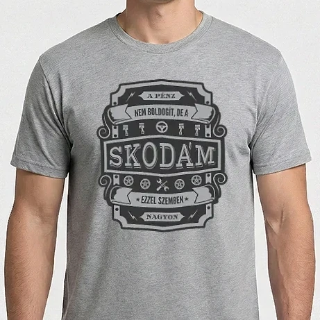 Férfi Imperial póló - Boldogság a Skodám