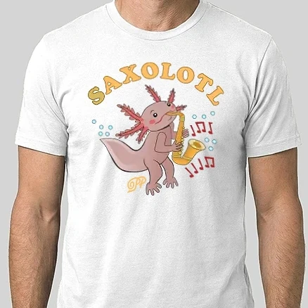Férfi Alap póló - Szaxofonos Axolotl