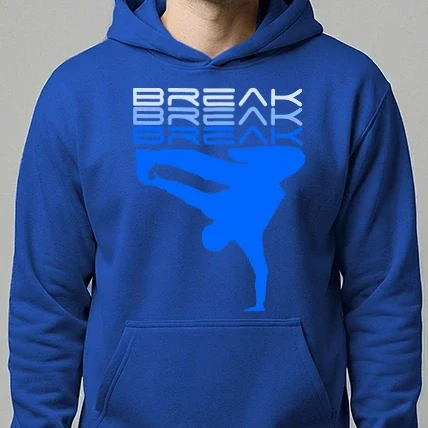 Férfi kapucnis pulóver - break blue