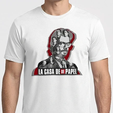 Férfi Imperial póló - La Casa de Papel - poster style