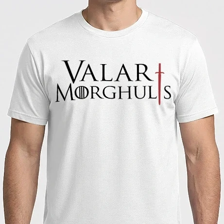 Férfi Imperial póló - Trónok Harca - Valar Morghulis - fekete