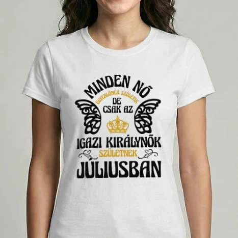 Női Imperial póló - Szülinapos királynő drk JÚLIUS