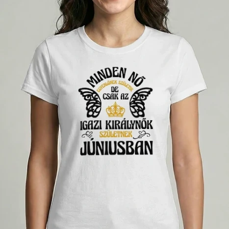 Női Imperial póló - Szülinapos királynő drk JÚNIUS