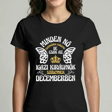 Női Imperial póló - Szülinapos királynő lght DECEMBER
