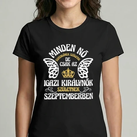Női Imperial póló - Szülinapos királynő lght SZEPTEMBER
