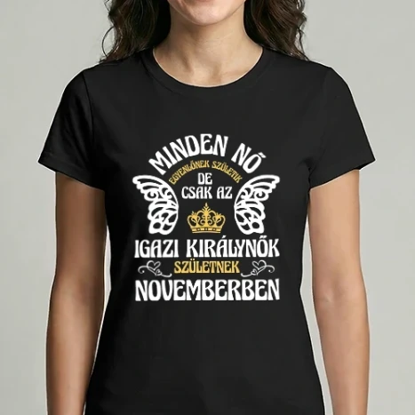 Női Imperial póló - Szülinapos királynő lght NOVEMBER