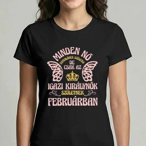 Női Imperial póló - Szülinapos királynő FEBRUÁR