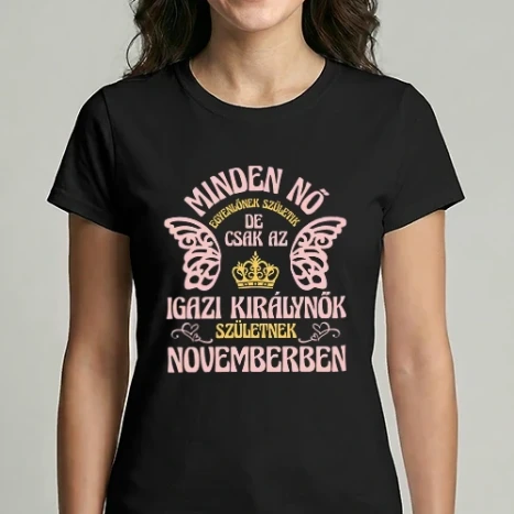 Női Imperial póló - Szülinapos királynő NOVEMBER